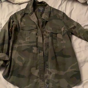 Camo shirt jacket